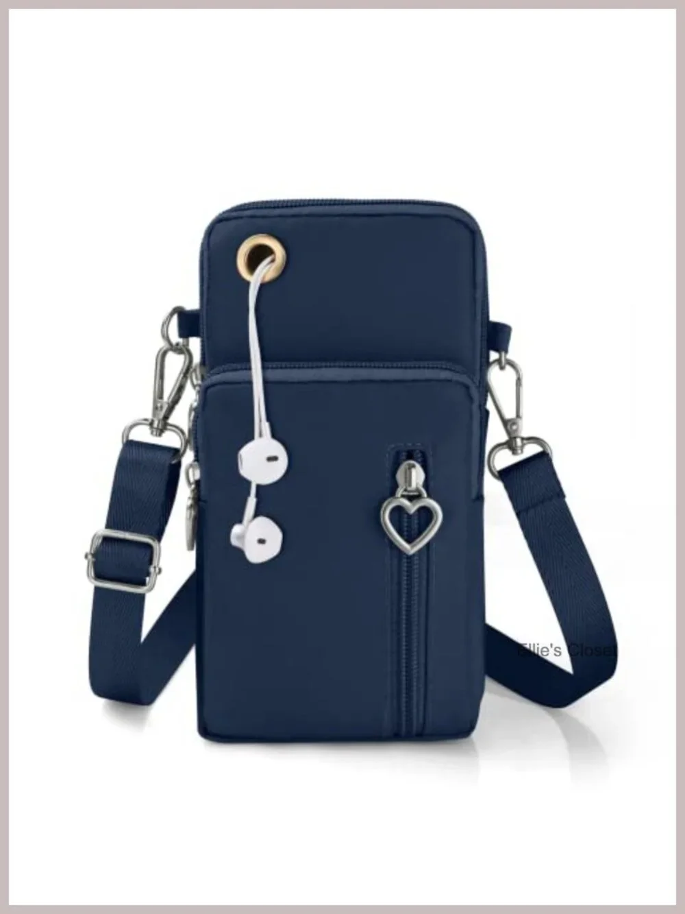 Waterproof Nylon Crossbody Phone Bag with Adjustable Strap